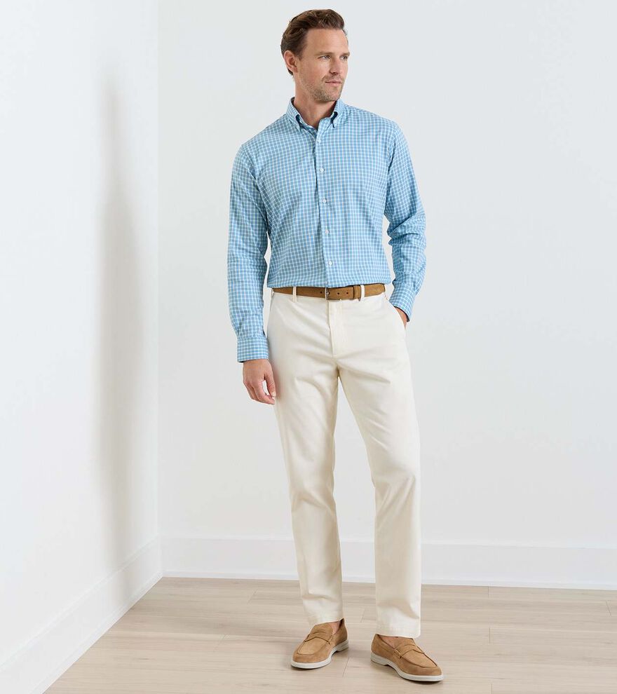 Signature Sateen Flat Front Trouser - Alternate Image 1