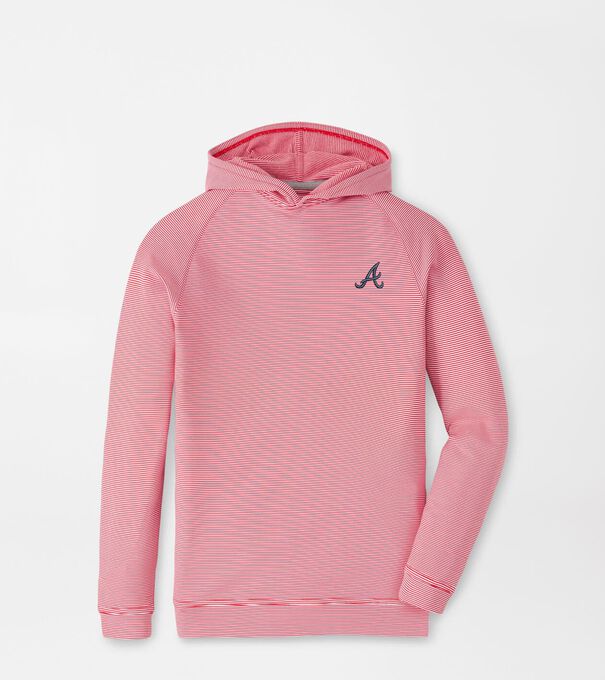 Atlanta Braves Pine Youth Sugar Stripe Performance Hoodie