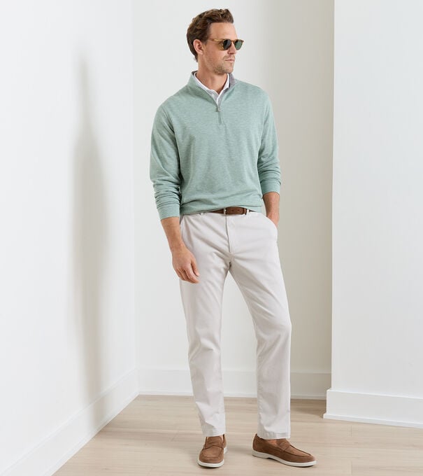 Signature Sateen Flat Front Trouser - Alternate Image 1
