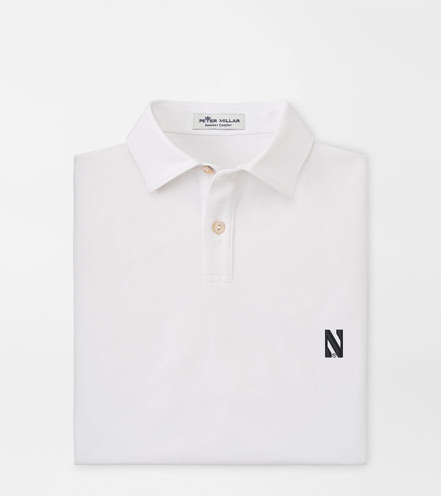 Northwestern Youth Solid Performance Jersey Polo image number 1