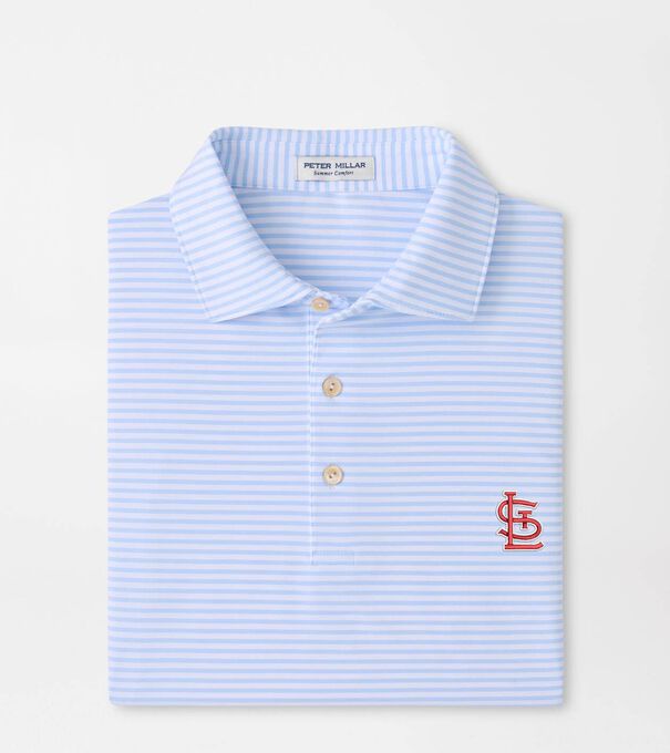 St. Louis Cardinals Tiebreaker Performance Jersey Stripe Polo