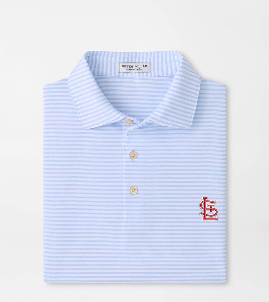 St. Louis Cardinals Tiebreaker Performance Jersey Stripe Polo