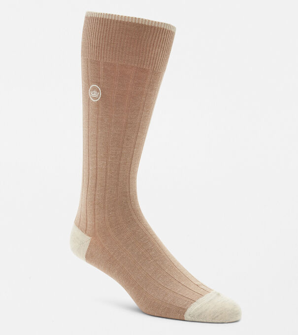 Solid Rib Crew Sock