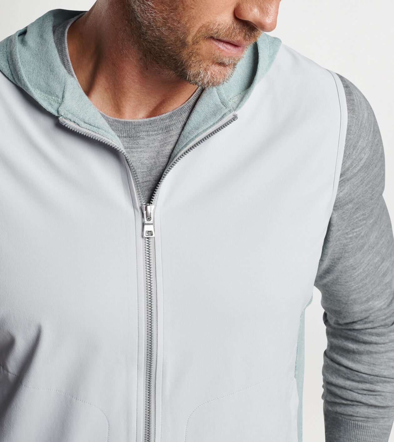 Zip up hoodie vest sales