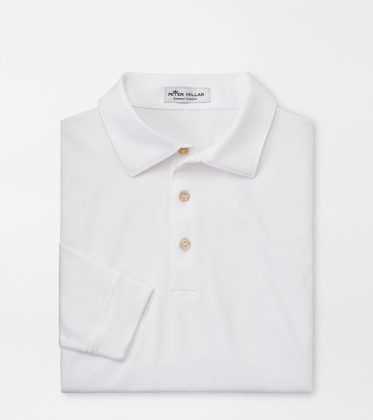 Solid Stretch Jersey Long Sleeve Polo Men s Polos Peter Millar