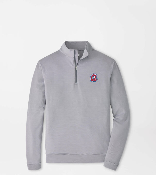Cooperstown Atlanta Braves Perth Sugar Stripe Performance Quarter-Zip