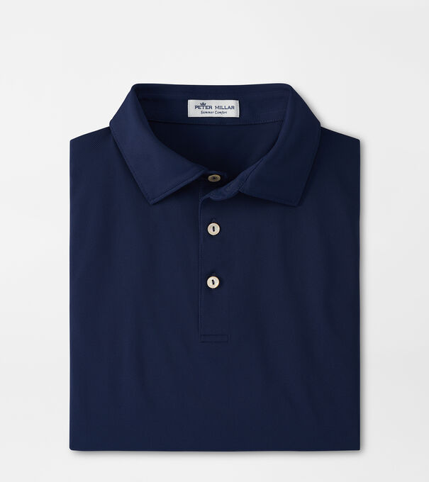 Solid Stretch Mesh Polo