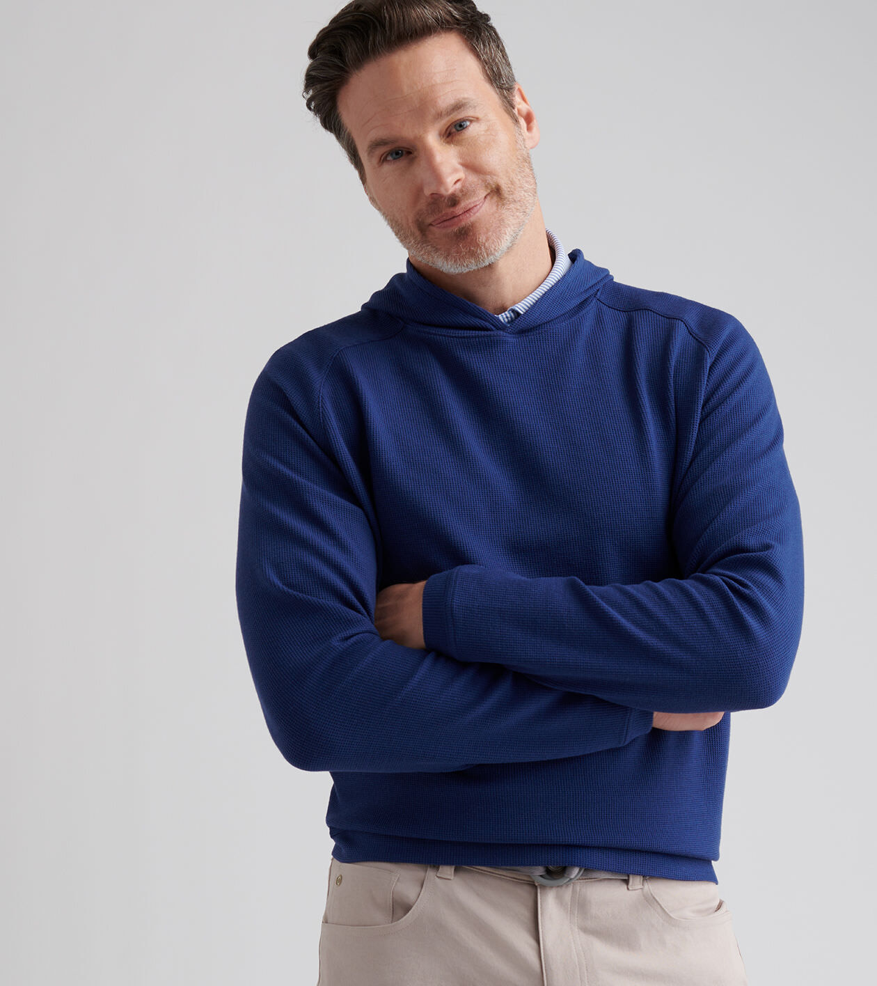Pine Waffle Performance Hoodie | Men's Hoodies | Peter Millar
