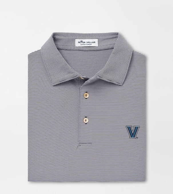 Villanova Block V Jubilee Stripe Performance Polo