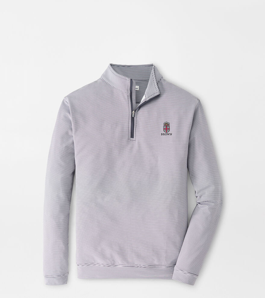 Brown University Perth Sugar Stripe Performance Quarter-Zip image number 1