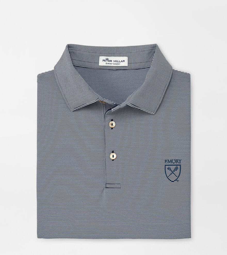 Emory Jubilee Stripe Performance Polo image number 1