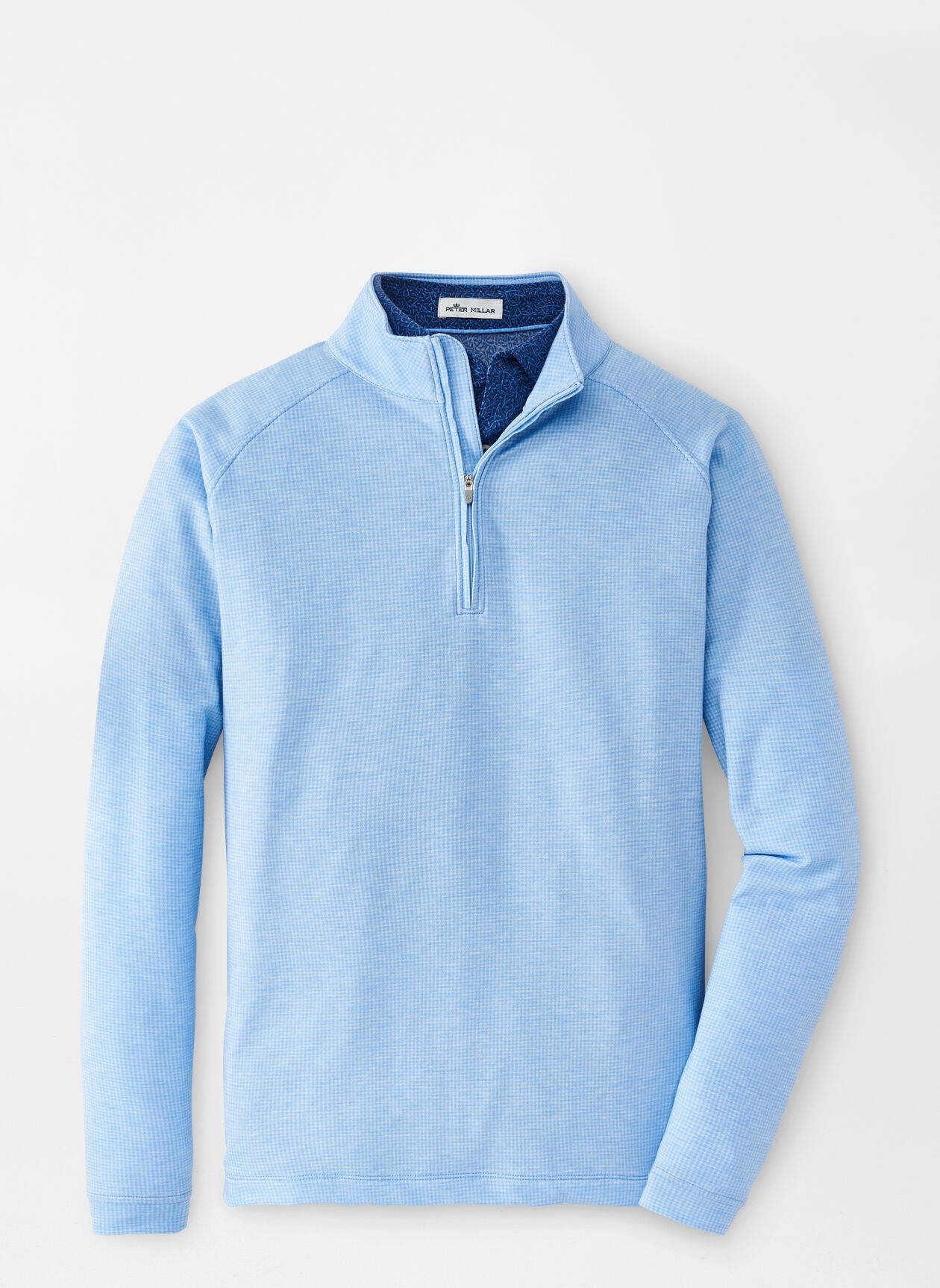 drirelease Natural Touch Houndstooth Quarter Zip Peter Millar