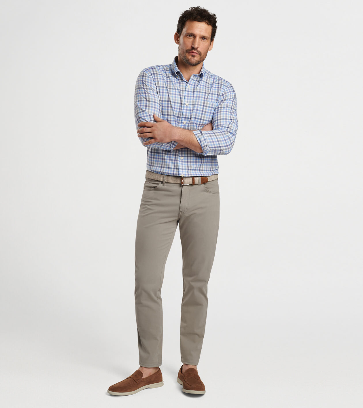Peter Millar Signature Sateen Five Pocket Pant Gale Grey 31