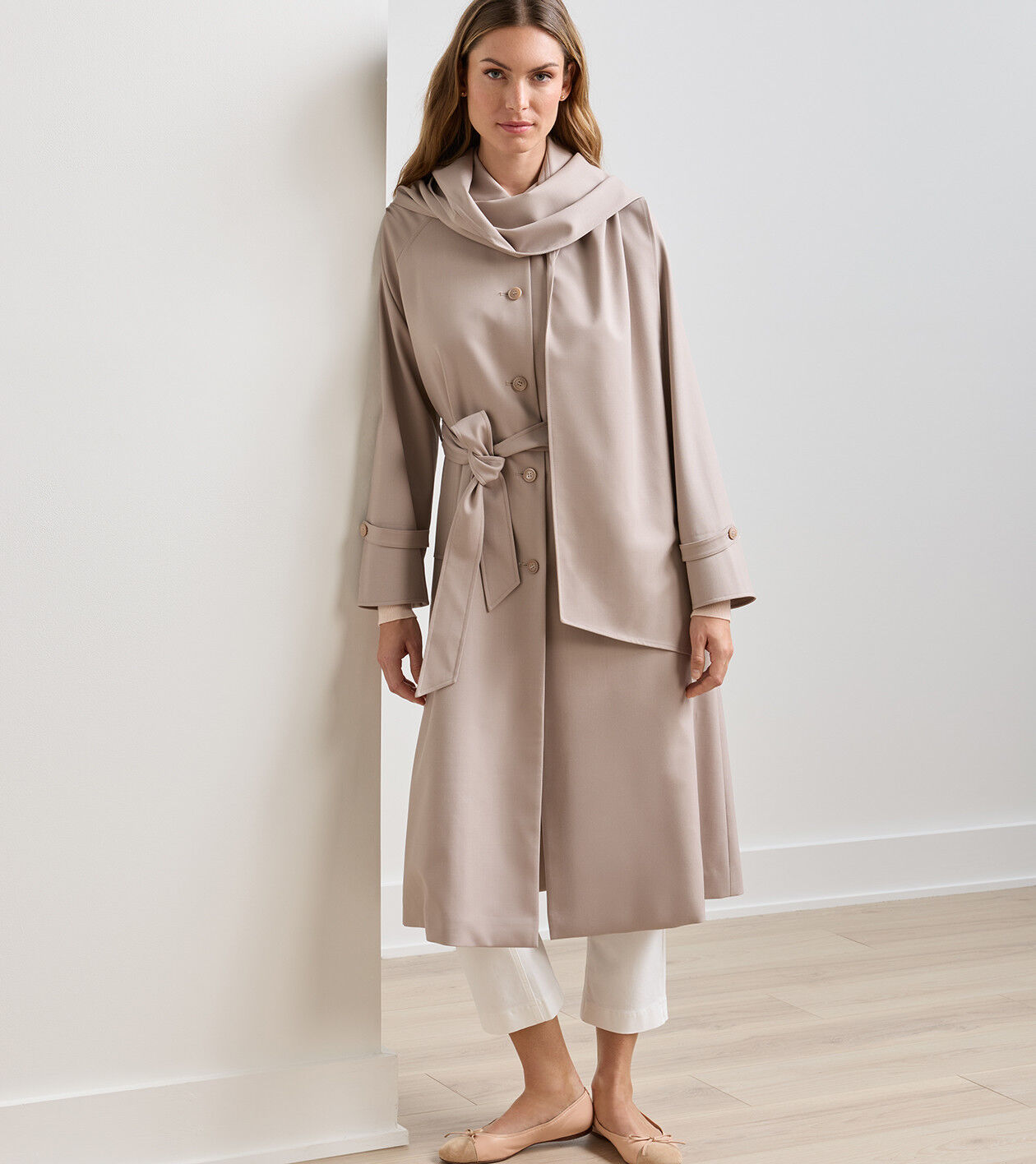 Brigitte Stretch Twill Trench Coat | Women's Outerwear | Peter Millar