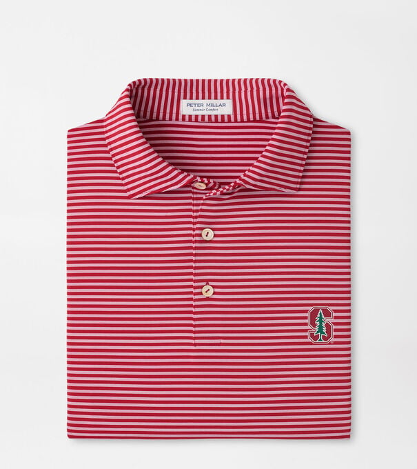 Stanford Tiebreaker Performance Jersey Stripe Polo