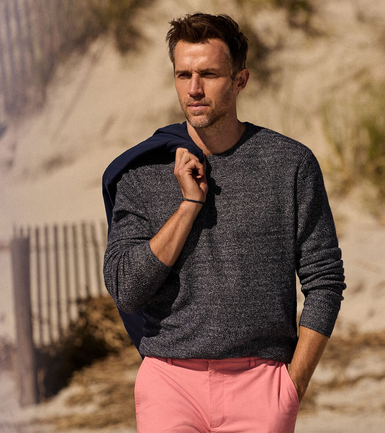 Crosswinds Textured Crewneck Sweater | Men's Sweaters | Peter Millar