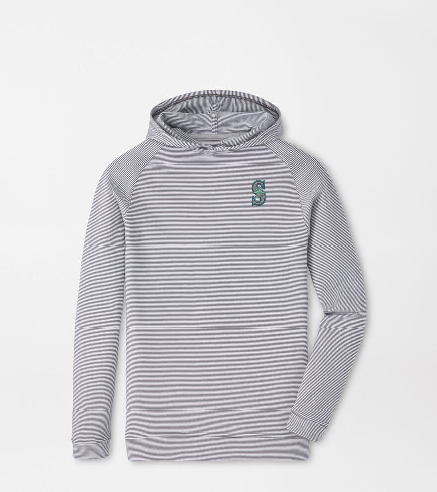 Seattle Mariners Pine Youth Sugar Stripe Performance Hoodie image number 1