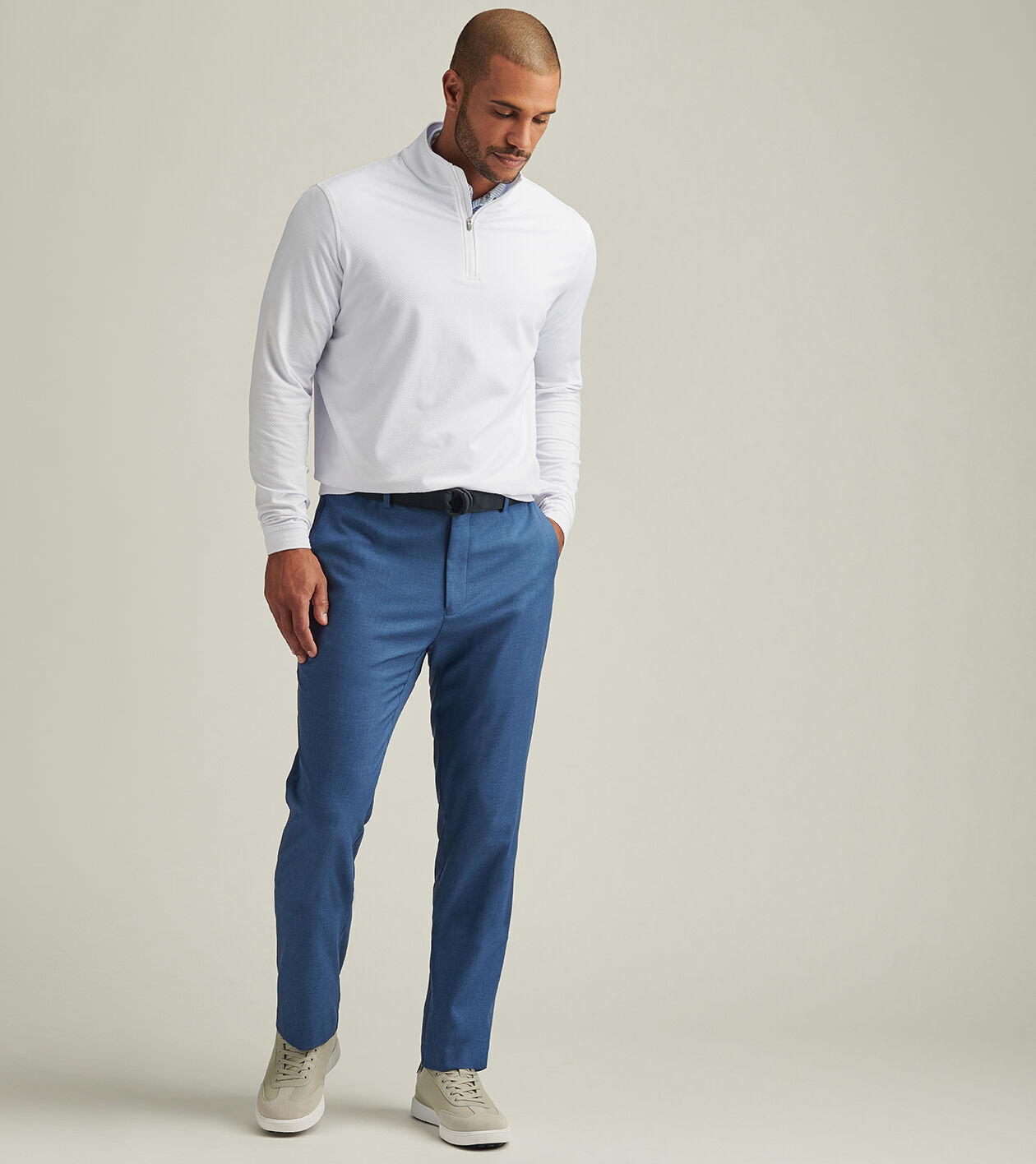 Perth Cross-Hatch Performance Quarter-Zip | Men's Pullovers | Peter Millar