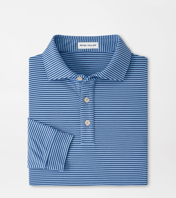Lyons Stripe Performance Jersey Long-Sleeve Polo