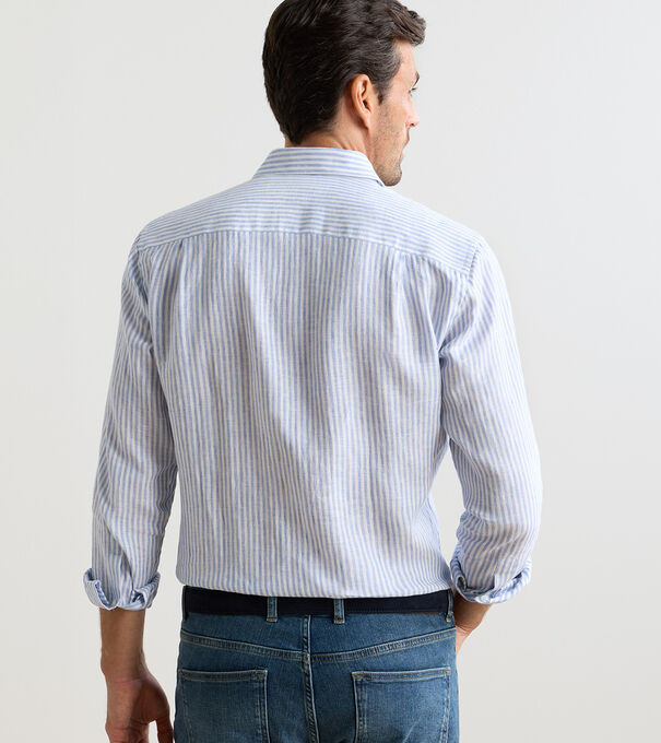Astino Lino Stripe Sport Shirt - Alternate Image 1