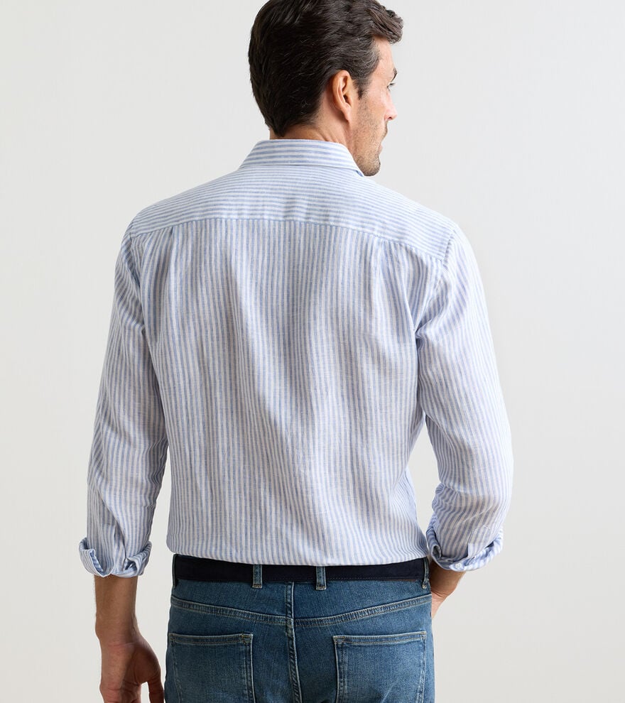 Astino Lino Stripe Sport Shirt - Alternate Image 2