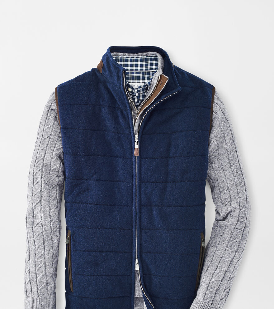 Wool-Cashmere Full-Zip Vest | Peter Millar