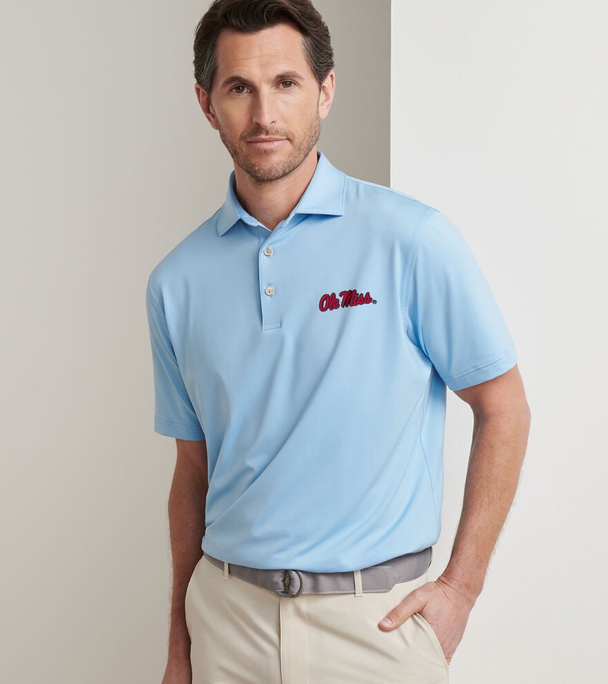Ole Miss Solid Performance Jersey Polo image number 1