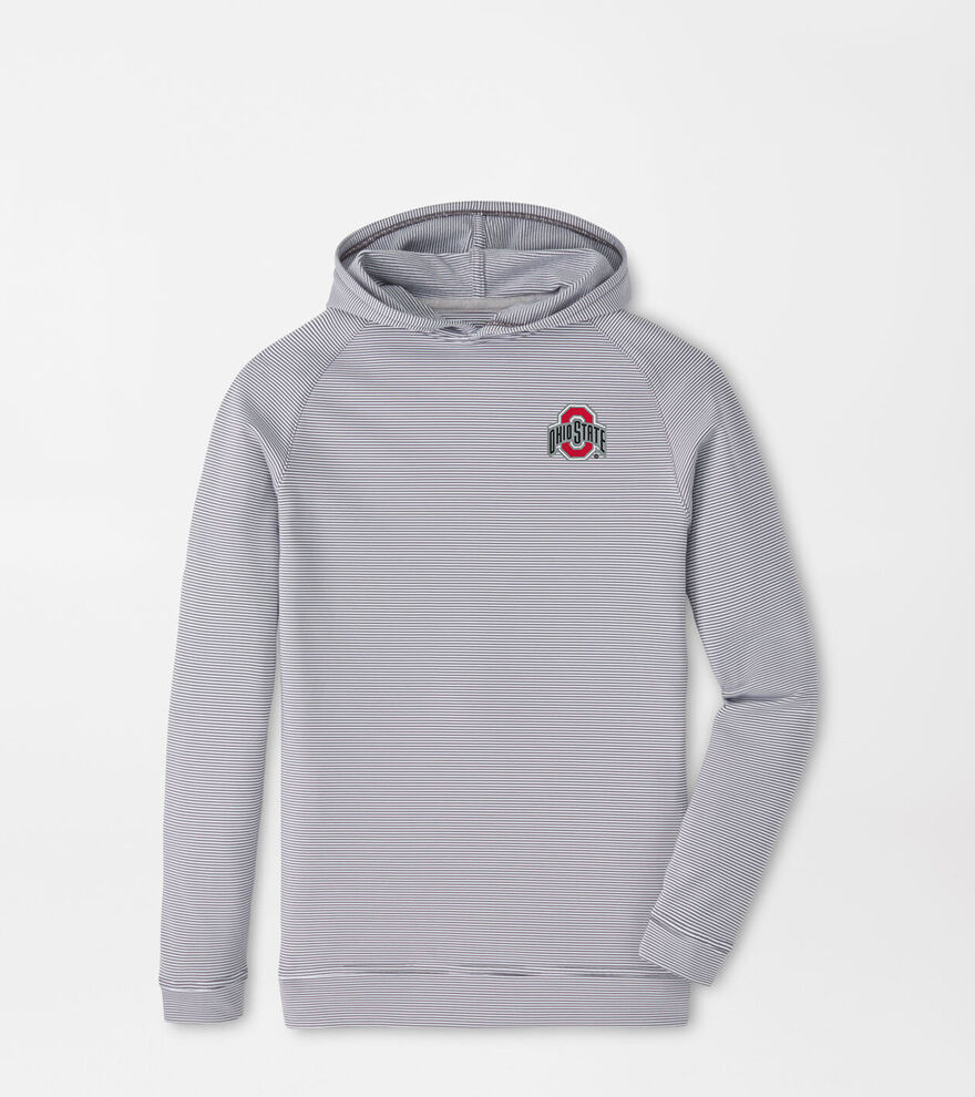 The Ohio State Pine Youth Sugar Stripe Performance Hoodie image number 1