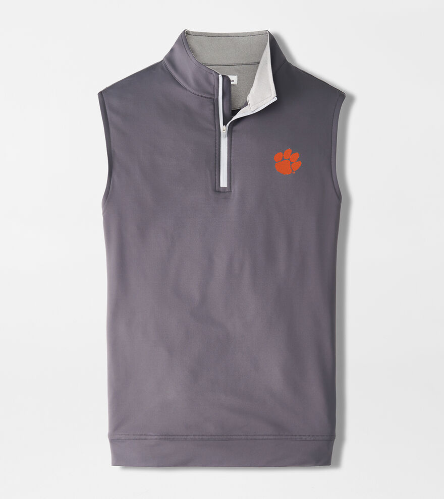 Clemson Galway Stretch Loop Terry Quarter-Zip Vest image number 1