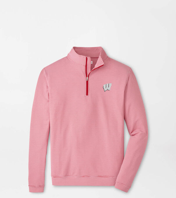 Wisconsin Perth Sugar Stripe Performance Quarter-Zip