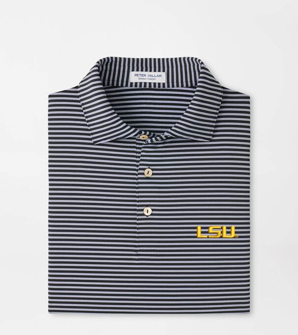 LSU Tiebreaker Performance Jersey Stripe Polo