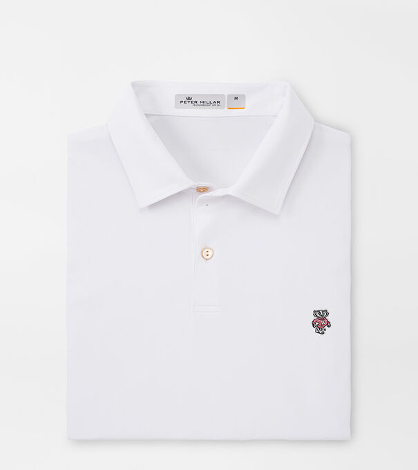 Wisconsin Badger Featherweight Melange Polo