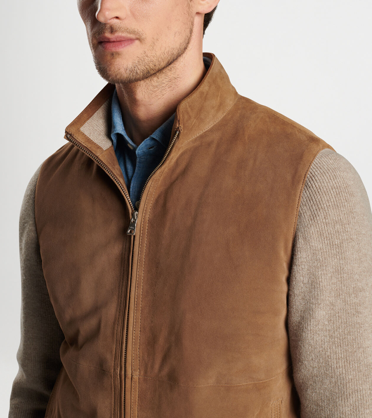 Mens suede sweater jacket shop