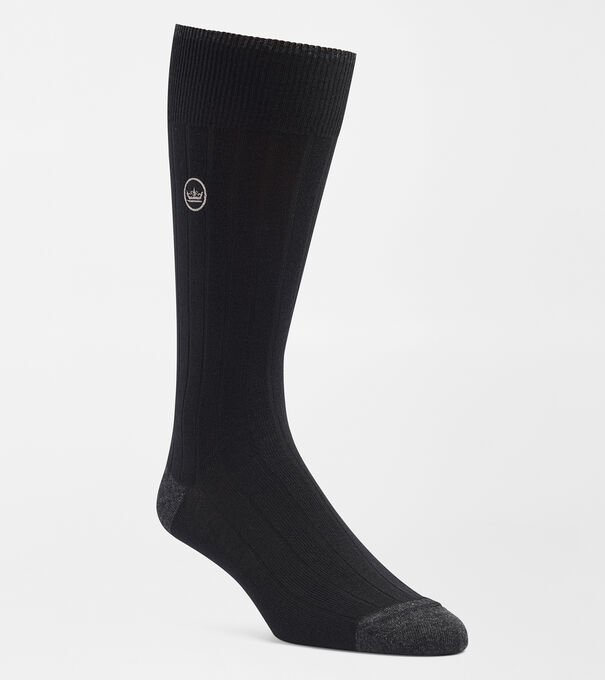 Solid Rib Crew Sock