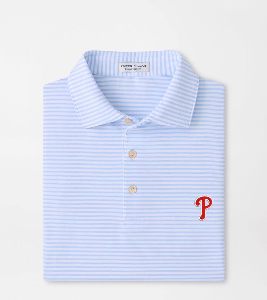 Philadelphia Phillies Tiebreaker Performance Jersey Stripe Polo