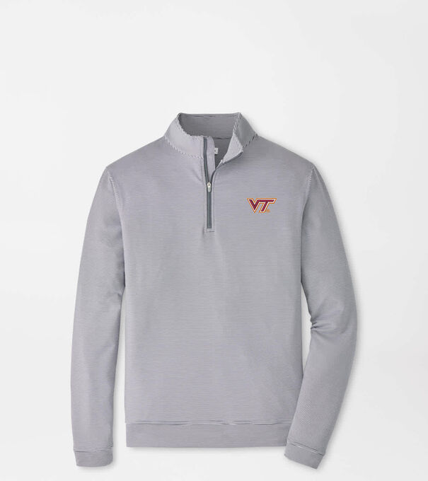 Virginia Tech Perth Sugar Stripe Performance Quarter-Zip