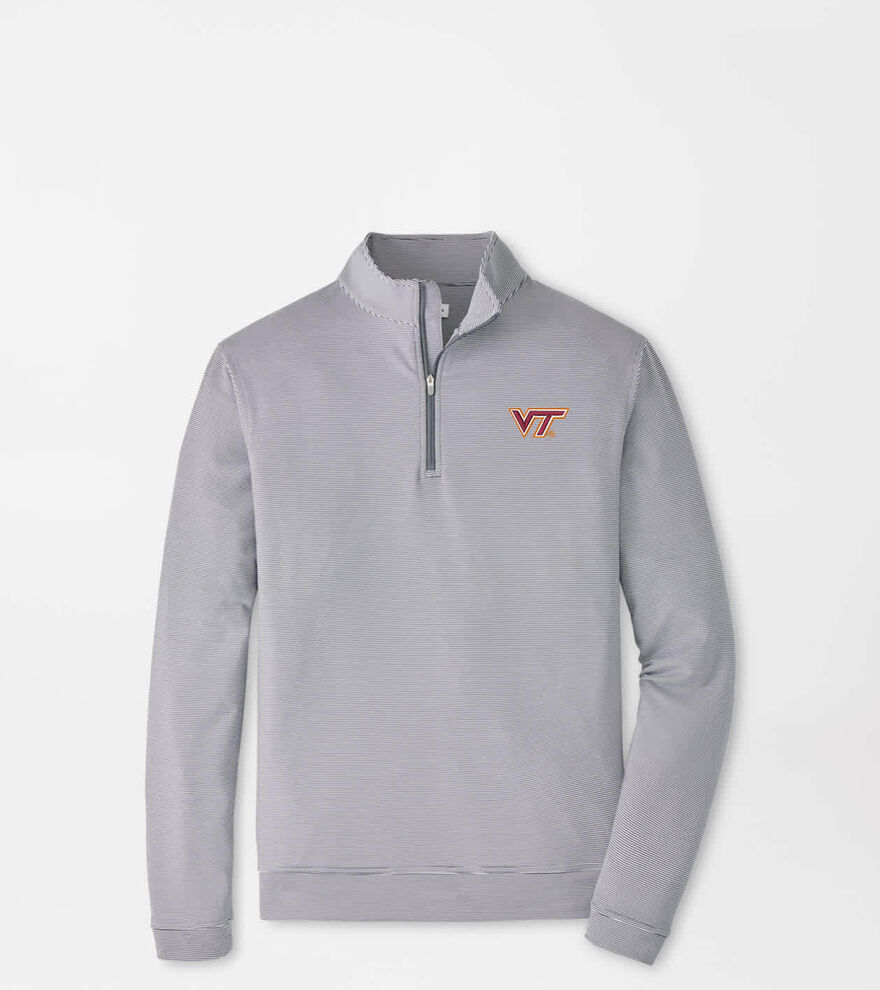 Virginia Tech Perth Sugar Stripe Performance Quarter-Zip