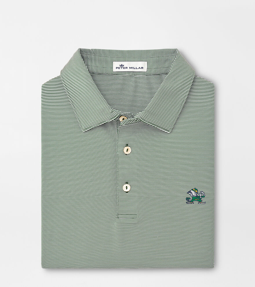 Notre Dame Leprechaun Jubilee Stripe Performance Polo image number 1