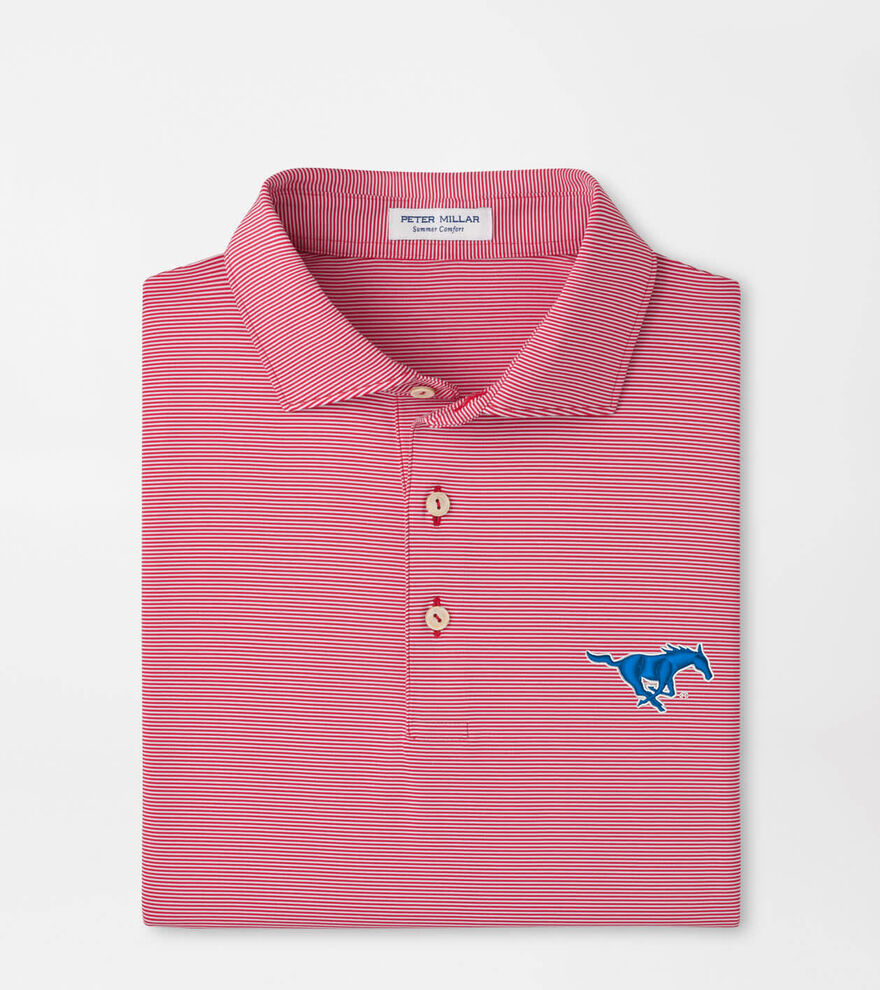 SMU Jubilee Stripe Performance Polo