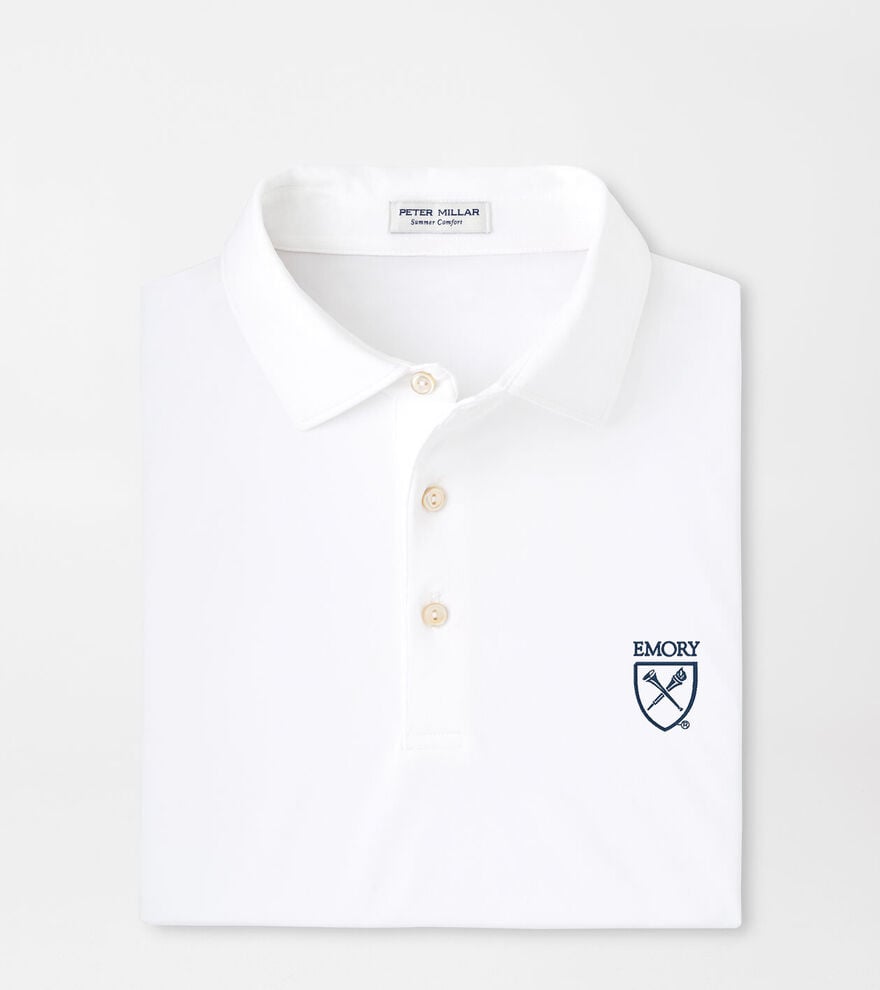 Emory Solid Performance Jersey Polo image number 1