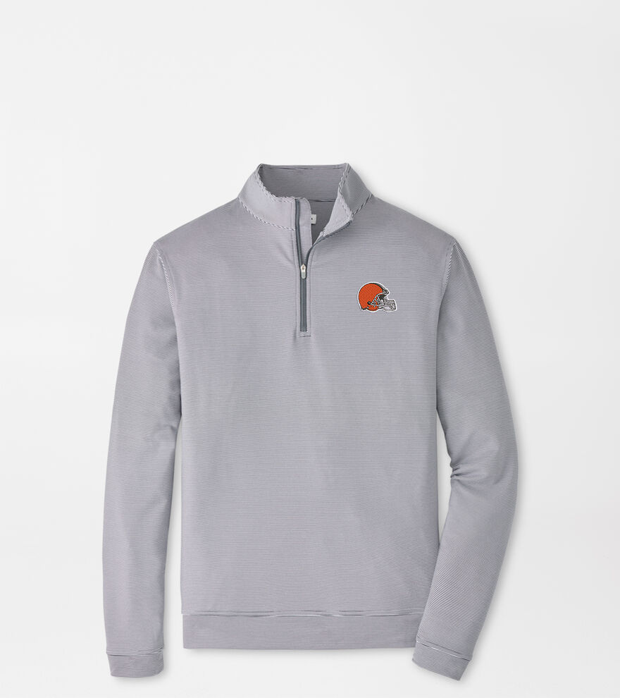 Cleveland Browns Perth Sugar Stripe Performance Quarter-Zip image number 1