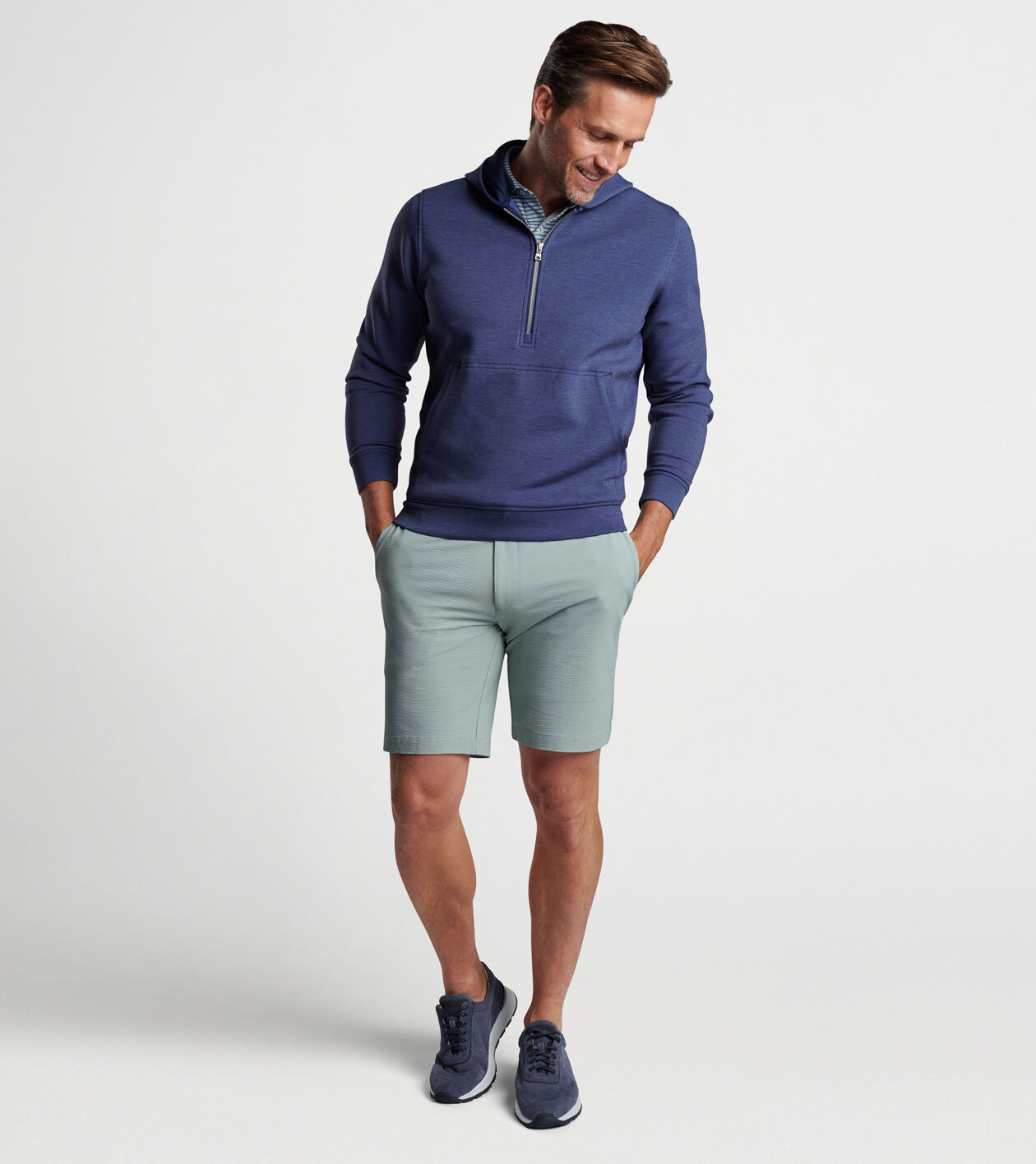 Winsome Half-Zip Hoodie | Men's Jackets & Coats | Peter Millar