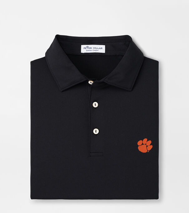 Clemson Solid Performance Jersey Polo (Sean Self Collar)