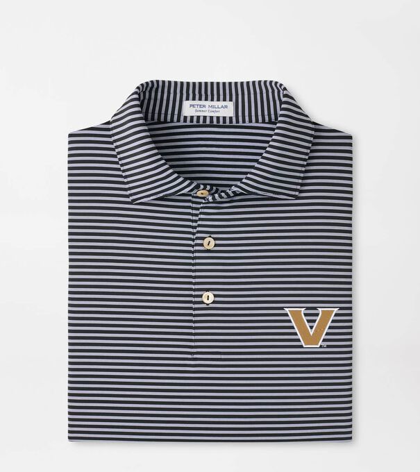 Vanderbilt Tiebreaker Performance Jersey Stripe Polo