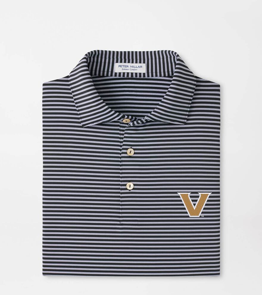 Vanderbilt Tiebreaker Performance Jersey Stripe Polo