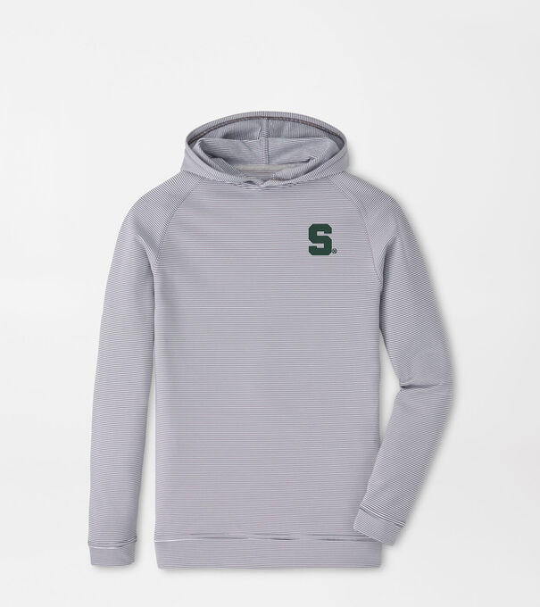 Michigan State Pine Youth Sugar Stripe Performance Hoodie
