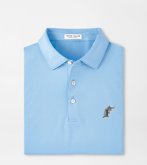 Cooperstown Miami Marlins Solid Performance Jersey Polo