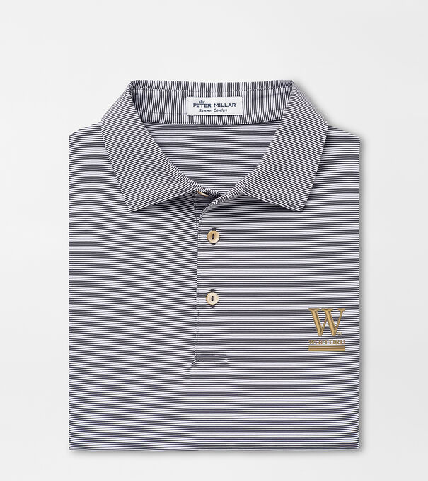 Wofford W Jubilee Stripe Performance Polo