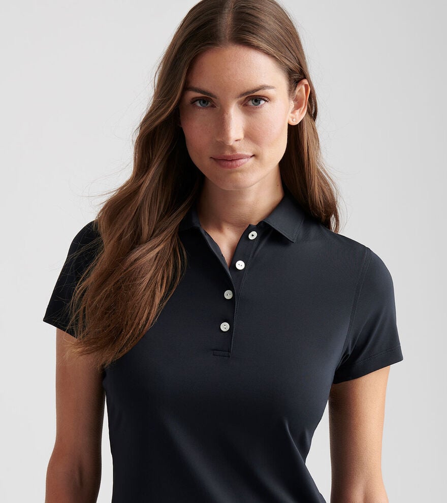 Women's Short Sleeve Button Polo - Alternate Image 3