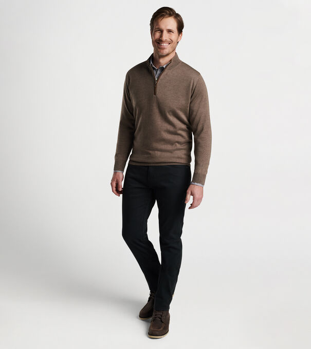 Autumn Crest Suede Trim Quarter-Zip